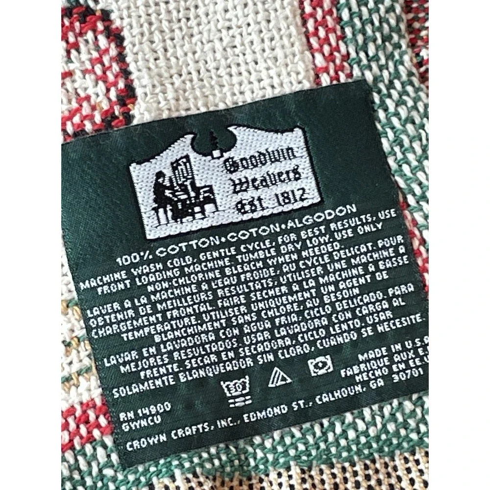 VTG Hallmark Santa Tapestry Throw Blanket 58 x 48
